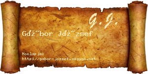 Gábor József névjegykártya