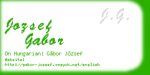 jozsef gabor business card